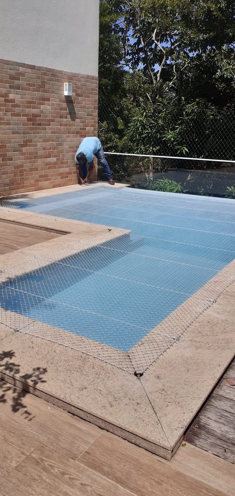 Rede de proteção para piscina residencial em Patamares, Salvador